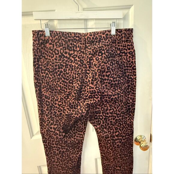 Loft Brown & Black Corduroy High Waist Skinny Jeans sz 12 Mob Wife - Picture 5 of 8